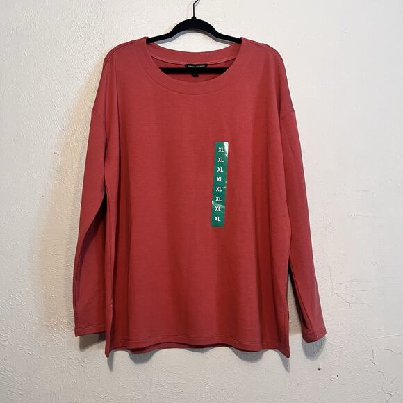 Banana Republic Tops - Banana Republic Women's‎ Long Sleeve Crew Neck Burnt Orange Size XL NWT